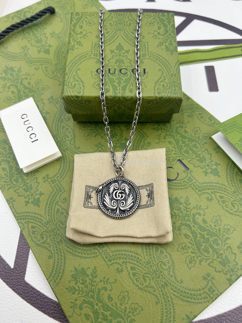 Gucci Silver Gg Logo Necklace (3) - www.newkick.vip